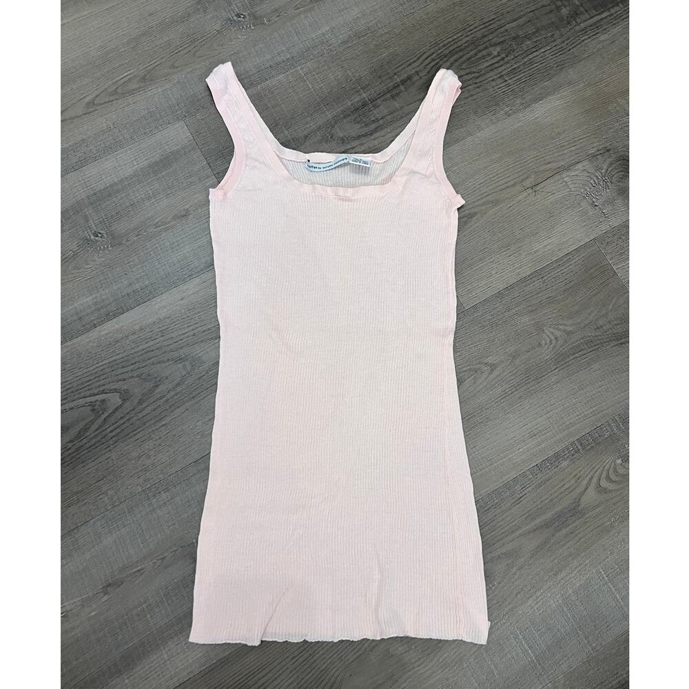 Autumn Cashmere Pink Cotton Long Tank Top / Tunic